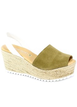 Espadryle damskie Pilar Monet na lato na platformie skórzane gładkie 