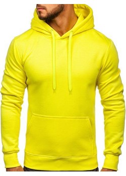 Bluza męska z kapturem żółty-neon kangurka Denley 2009 ze sklepu Denley w kategorii Bluzy męskie - zdjęcie 82542712