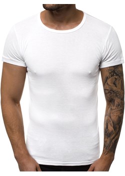 T-Shirt męski biały OZONEE JS/NB003 ze sklepu ozonee.pl w kategorii T-shirty męskie - zdjęcie 82563602