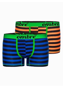 Bokserki męskie 2-pak - niebieskie/pomarańczowe U37 ze sklepu ombre w kategorii Majtki męskie - zdjęcie 82798222