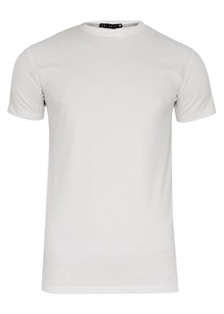 Biały T-shirt Męski, Krótki Rękaw -Just Yuppi- Koszulka, Basic, Jednokolorowa, U-Neck TSJTYUP6231kol1bialyU ze sklepu JegoSzafa.pl w kategorii T-shirty męskie - zdjęcie 82825281