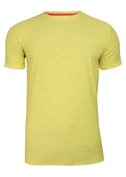 Żółty Bawełniany T-Shirt Męski Bez Nadruku -Brave Soul- Koszulka, Krótki Rękaw, Basic, Melanżowy TSBRSSS20REPLAYcitrus ze sklepu JegoSzafa.pl w kategorii T-shirty męskie - zdjęcie 83231281