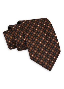 Krawat brązowy Chattier w abstrakcyjnym wzorze 