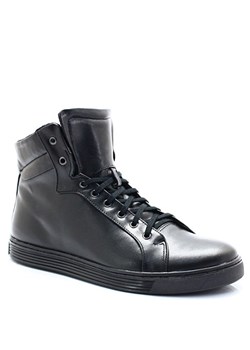 Wysokie buty ze skóry - KENT 306S CZARNE ze sklepu Tymoteo.pl - sklep obuwniczy w kategorii Trampki męskie - zdjęcie 83924131