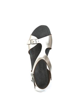 Comfortfusse Skórzane sandały w kolorze srebrnym ze sklepu Limango Polska w kategorii Sandały damskie - zdjęcie 84081443