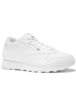 Buty sportowe damskie białe Reebok ze skóry płaskie sznurowane 