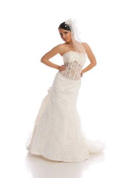 Suknia Ślubna FSS511 EKRI ze sklepu fokus.pl w kategorii Sukienki - zdjęcie 84154594