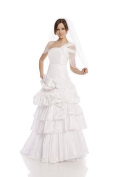 Suknia Ślubna FSS587 BIAŁY ze sklepu fokus.pl w kategorii Sukienki - zdjęcie 84154623
