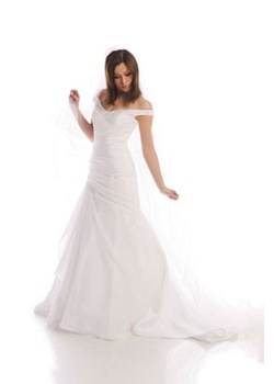 Suknia Ślubna FSS506 BIAŁY ze sklepu fokus.pl w kategorii Sukienki - zdjęcie 84154632