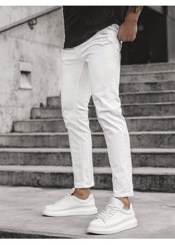 Spodnie jeansowe męskie białe OZONEE B/55021S ze sklepu ozonee.pl w kategorii Jeansy męskie - zdjęcie 84210562