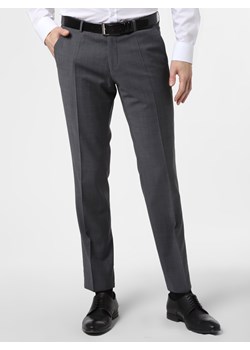 CG Męskie spodnie od garnituru modułowego Mężczyźni Slim Fit wełna ze strzyży szary wypukły wzór tkaniny ze sklepu vangraaf w kategorii Spodnie męskie - zdjęcie 84330364