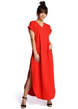 B065 Sukienka maxi czerwona ze sklepu Świat Bielizny w kategorii Sukienki - zdjęcie 85516934