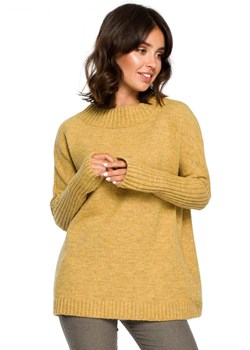 BK009 Sweter zakładany przez głowę - musztardowy ze sklepu Świat Bielizny w kategorii Swetry damskie - zdjęcie 85518954