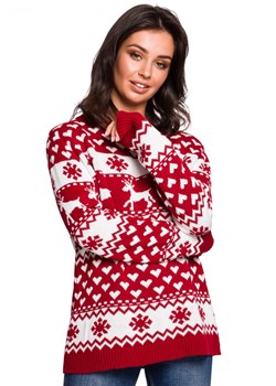 BK039 Sweter z motywem świątecznym - model 1 ze sklepu Świat Bielizny w kategorii Swetry damskie - zdjęcie 85519382