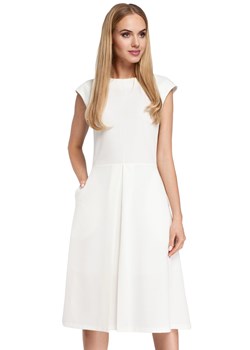 M296 Sukienka ecru ze sklepu Świat Bielizny w kategorii Sukienki - zdjęcie 85528751