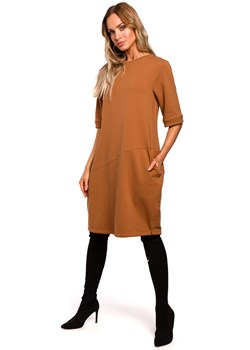 M451 Sukienka bombka - karmelowa ze sklepu Świat Bielizny w kategorii Sukienki - zdjęcie 85530162