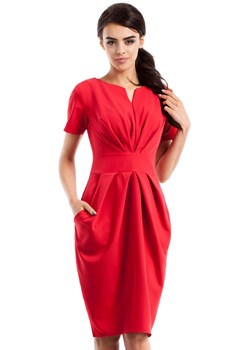 M234 Sukienka czerwona ze sklepu Świat Bielizny w kategorii Sukienki - zdjęcie 85532173