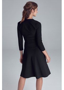 Sukienka zapinana na napy - czarny - S123 ze sklepu Świat Bielizny w kategorii Sukienki - zdjęcie 85538174