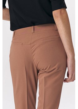Karmelowe spodnie zapinane na napy - SD37 ze sklepu Świat Bielizny w kategorii Spodnie damskie - zdjęcie 85547944