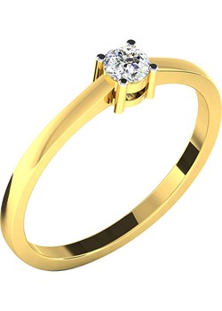 Złoty pierścionek z diamentem ze sklepu Limango Polska w kategorii Pierścionki - zdjęcie 85790964