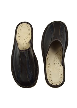 Skórzane pantofle męskie ze sklepu JK-Collection w kategorii Kapcie męskie - zdjęcie 85813292