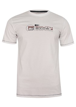 Biały Bawełniany T-Shirt w Napisy, Nadruk -PAKO JEANS- Męski, Okrągły Dekolt, Krótki Rękaw TSPJNS6SOUTHbi ze sklepu JegoSzafa.pl w kategorii T-shirty męskie - zdjęcie 87388794
