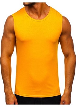 Pomarańczowa koszulka tank top bez nadruku Denley 99001 ze sklepu Denley w kategorii T-shirty męskie - zdjęcie 87974613
