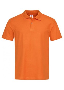 Pomarańczowa Bawełniana Koszulka POLO -STEDMAN- Męska, Krótki Rękaw, z Kołnierzykiem, Casualowa TSJNPLPOLOST3000orange ze sklepu JegoSzafa.pl w kategorii T-shirty męskie - zdjęcie 87977572