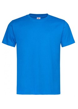 Błękitny Bawełniany T-Shirt Męski Bez Nadruku -STEDMAN- Koszulka, Krótki Rękaw, Basic, U-neck TSJNPLST2000oceanblue ze sklepu JegoSzafa.pl w kategorii T-shirty męskie - zdjęcie 88051264