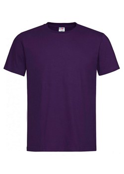 Fioletowy Bawełniany T-Shirt Męski Bez Nadruku -STEDMAN- Koszulka, Krótki Rękaw, Basic, U-neck TSJNPLST2000deepberry ze sklepu JegoSzafa.pl w kategorii T-shirty męskie - zdjęcie 88051294