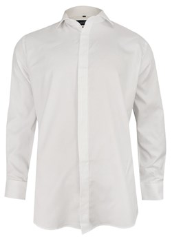 Biała Elegancka Koszula Męska z Długim Rękawem, 100% Bawełna -CHIAO- Taliowana, Wizytowa KSDWCHIAOM401C ze sklepu JegoSzafa.pl w kategorii Koszule męskie - zdjęcie 88134672