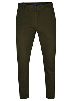 Zielone Bawełniane Spodnie Męskie, CHINOSY -CHIAO- Casualowe, Stylowe, Oliwkowe SPCHIAOM3B03braz ze sklepu JegoSzafa.pl w kategorii Spodnie męskie - zdjęcie 88431694