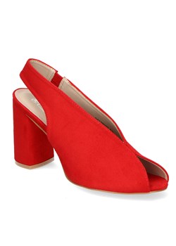 Sandały Filippo DS1292/20RD Czerwone zamsz ze sklepu Arturo-obuwie w kategorii Sandały damskie - zdjęcie 88957241