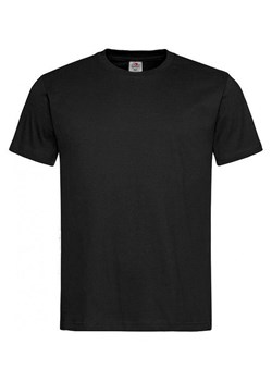 Czarny Bawełniany T-Shirt Męski Bez Nadruku -STEDMAN- Koszulka, Krótki Rękaw, Basic, U-neck TSJNPLST2000blackopal ze sklepu JegoSzafa.pl w kategorii T-shirty męskie - zdjęcie 89204013