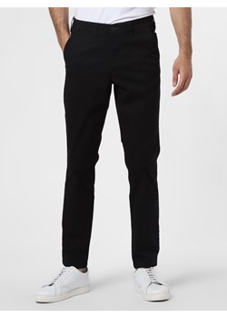 Selected Chinosy Mężczyźni czarny jednolity ze sklepu vangraaf w kategorii Spodnie męskie - zdjęcie 89693233