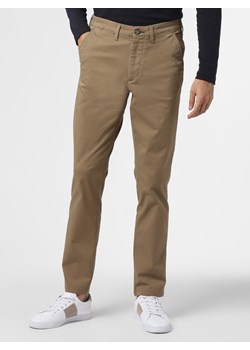 Selected Chinosy Mężczyźni beżowy jednolity ze sklepu vangraaf w kategorii Spodnie męskie - zdjęcie 89721022