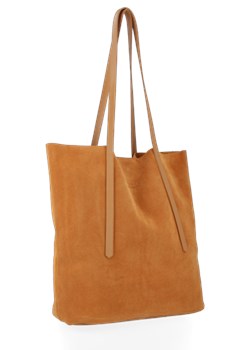 Vittoria Gotti Firmowa Torebka Skórzana ShopperBag w rozmiarze XL Ruda (kolory) ze sklepu PaniTorbalska w kategorii Torby Shopper bag - zdjęcie 91323900