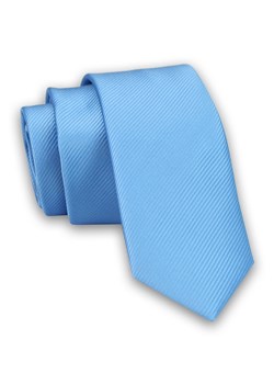 Jednokolorowy Krawat Męski, Śledź - 5 cm - Angelo di Monti, Niebieski KRADM1414 ze sklepu JegoSzafa.pl w kategorii Krawaty - zdjęcie 91328410