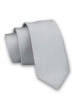 Szary Jednokolorowy Krawat Męski, Śledź - 5 cm - Angelo di Monti, Popiel KRADM1412 ze sklepu JegoSzafa.pl w kategorii Krawaty - zdjęcie 91328412