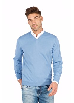 Niebieski sweter męski Lanieri  ze sklepu Lanieri.pl w kategorii Swetry męskie - zdjęcie 92503443