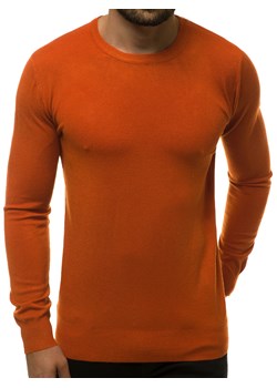 Sweter męski gładki casual z elastanu 