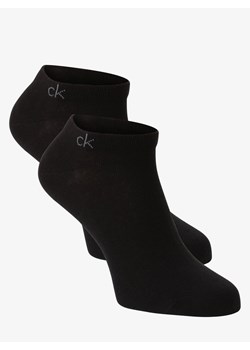 Calvin Klein Damskie skarpety do obuwia sportowego pakowane po 2 szt. Kobiety Bawełna czarny jednolity ze sklepu vangraaf w kategorii Skarpetki damskie - zdjęcie 93432404