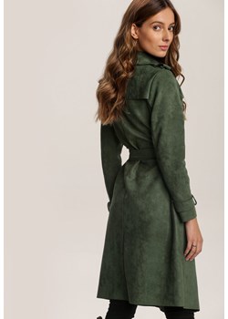 Zielony Płaszcz Usinlenne ze sklepu Renee odzież w kategorii Płaszcze damskie - zdjęcie 93490680