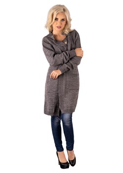 Elwiran Dark Grey sweter ze sklepu Świat Bielizny w kategorii Swetry damskie - zdjęcie 93562741