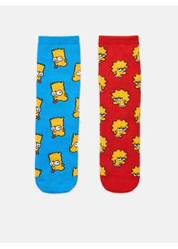 Cropp - 2 pack skarpet The Simpsons - wielobarwny ze sklepu Cropp w kategorii Skarpetki damskie - zdjęcie 93871970