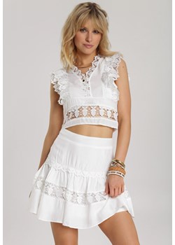 Biały Komplet Dwuczęściowy Kelanassa ze sklepu Renee odzież w kategorii Komplety i garnitury damskie - zdjęcie 94984044