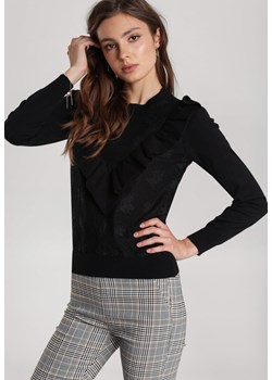 Czarny Sweter Nautiny ze sklepu Renee odzież w kategorii Swetry damskie - zdjęcie 94985701