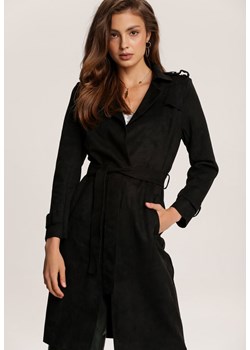 Czarny Płaszcz Usinlenne ze sklepu Renee odzież w kategorii Płaszcze damskie - zdjęcie 94986501