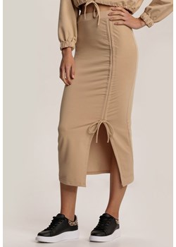Beżowa Spódnica Kyllea ze sklepu Renee odzież w kategorii Spódnice - zdjęcie 94990062