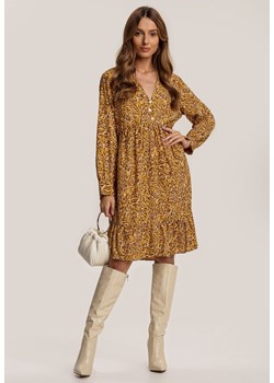 Żółta Sukienka Phislenne ze sklepu Renee odzież w kategorii Sukienki - zdjęcie 94991821
